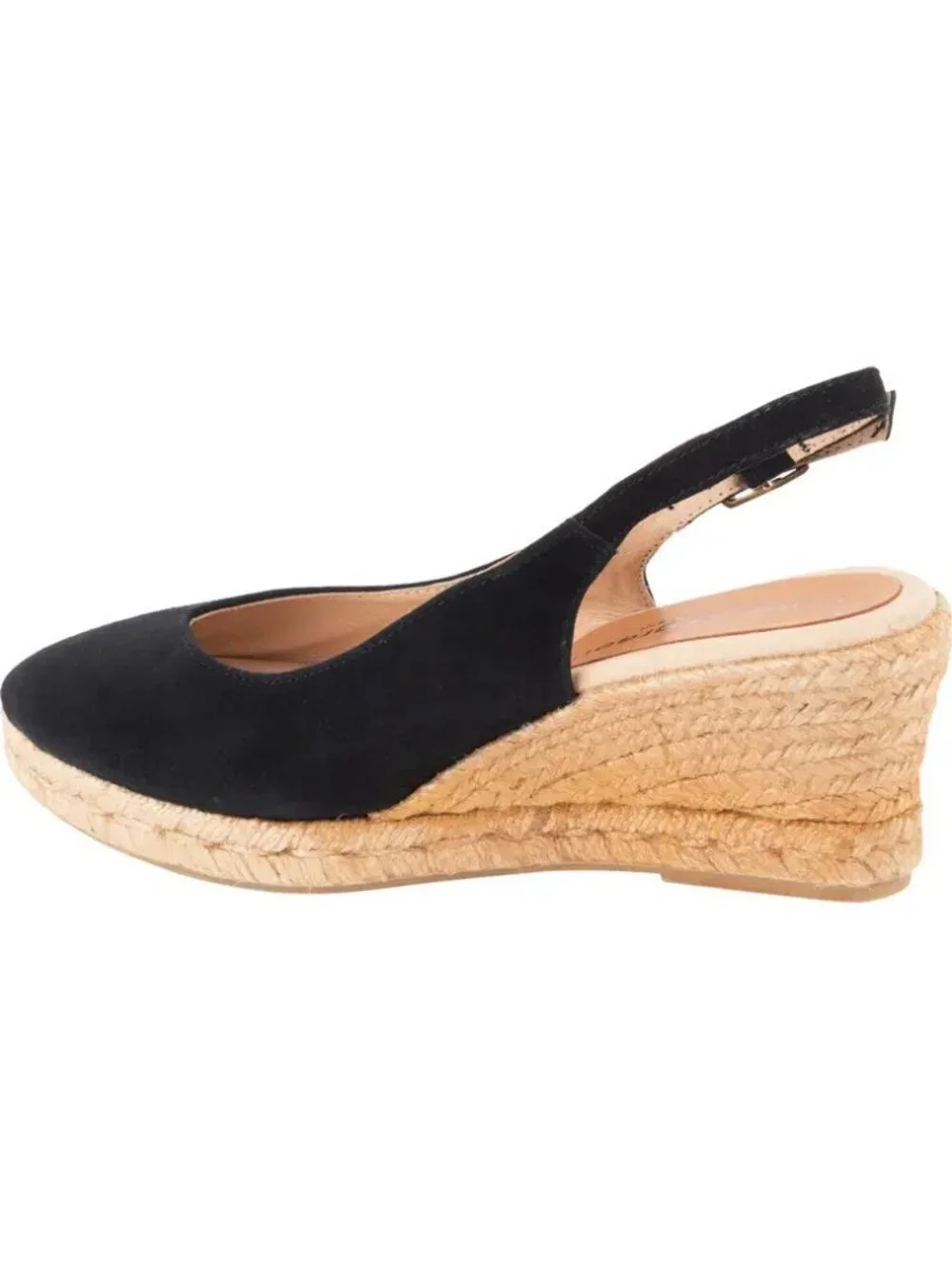 Patricia Green Poppy Slingback Espadrille Wedge Size 10 Black